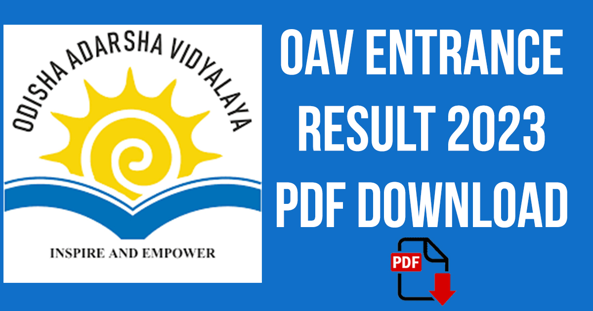 oav entrance result 2023 pdf download